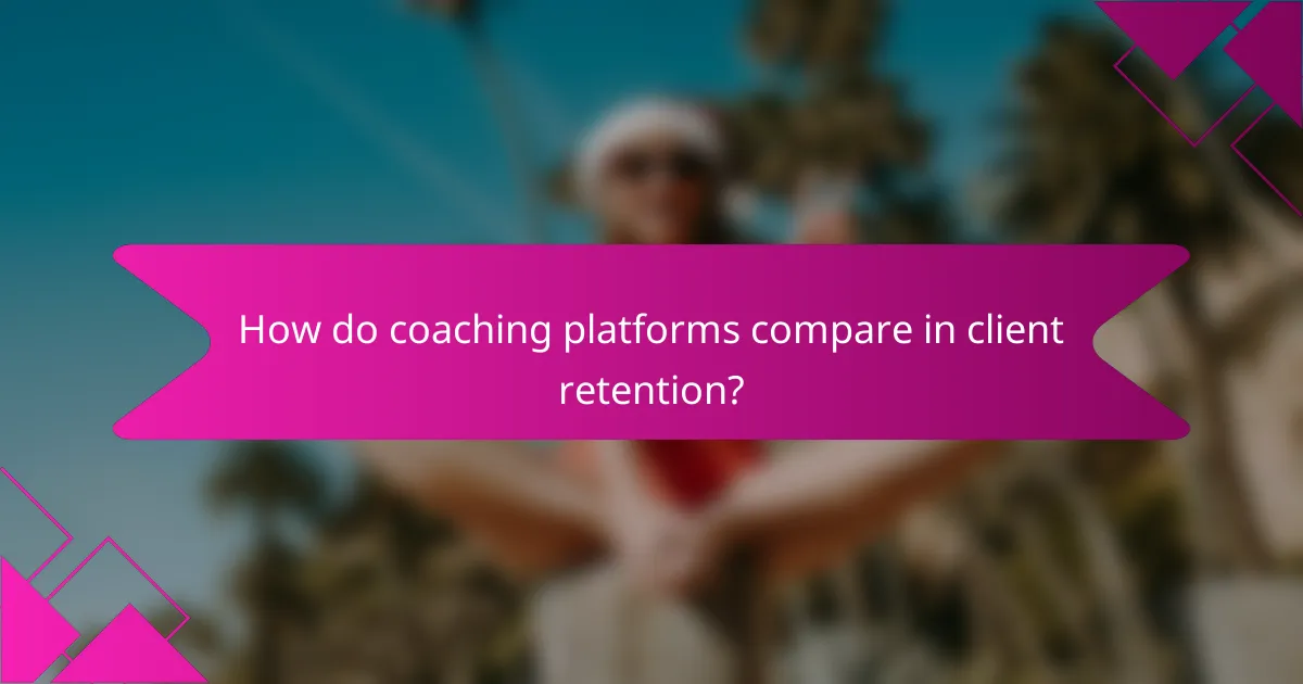 How do coaching platforms compare in client retention?