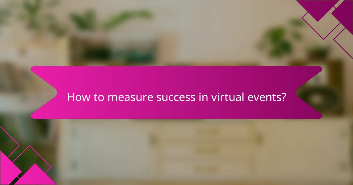 How to measure success in virtual events?