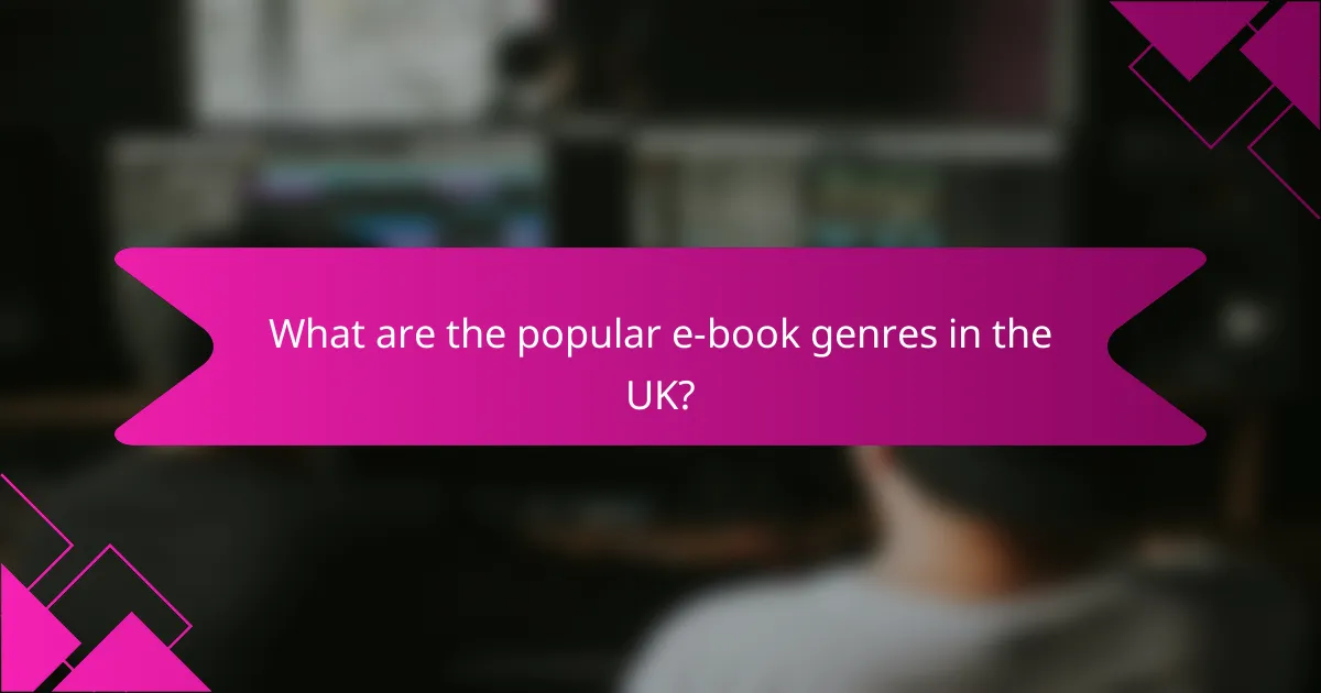 What are the popular e-book genres in the UK?